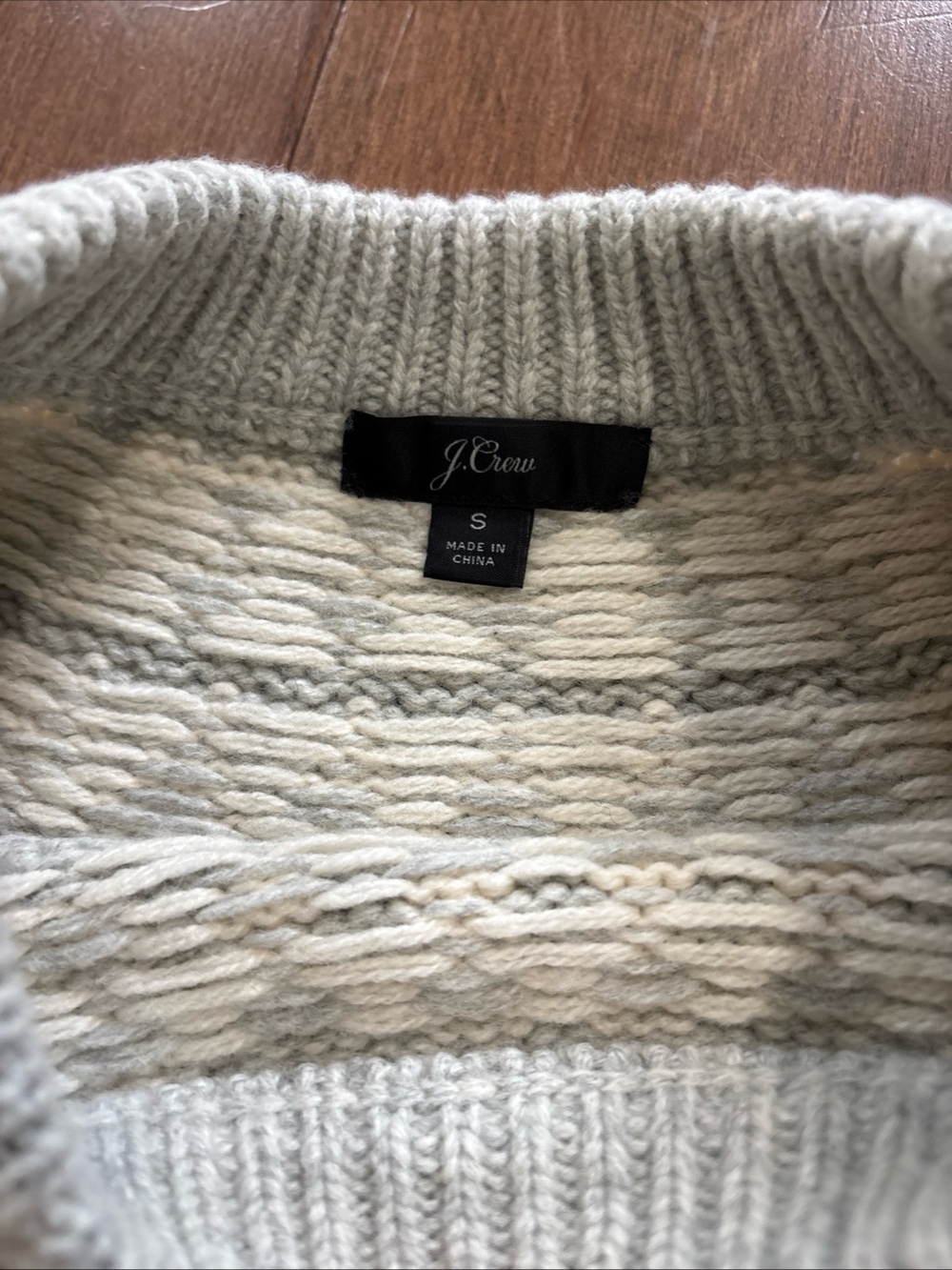 J.Crew Wool-Blend Fair Isle‎ Crew Pullover Sweater Womens S Heather Dusk Multi - Picture 8 of 14